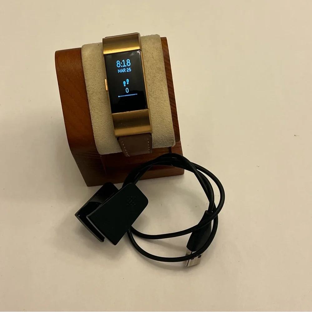 Fitbit Charge 2, Charger Included, Gold Case,‎ Special Edition, Leather band